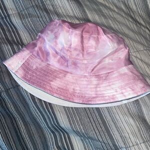Pink & White Orly Bucket Hat